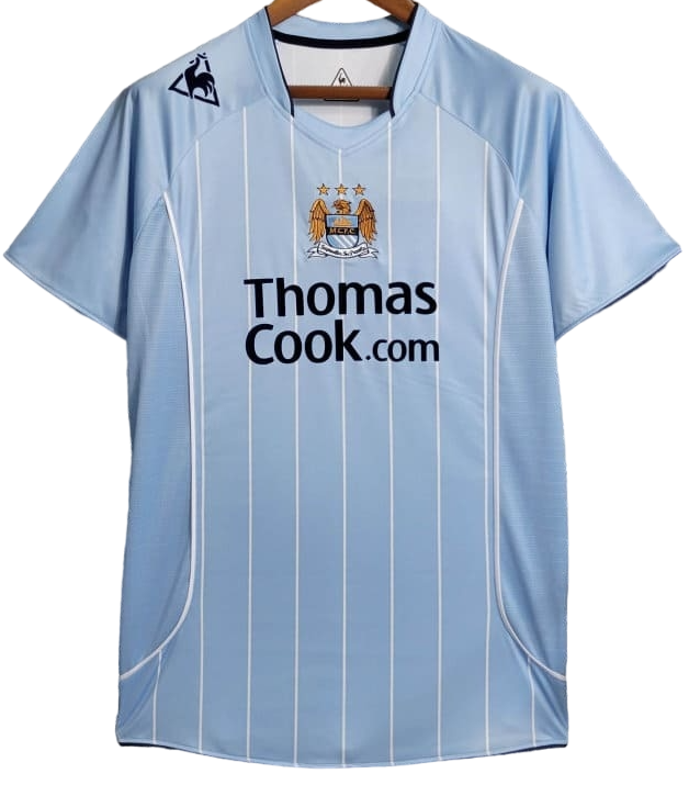 Camisa I Manchester City 2007 2008 Le Coq Sportif retro 